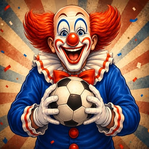 Clown soccer — World Cup Equity Act satire